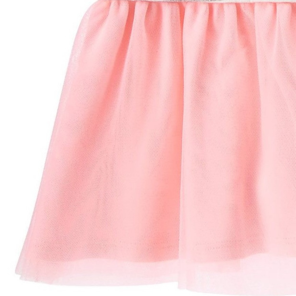 Gymboree Baby Girls Pink Knit Tutu Dress Set 6-12 Mo Heart Applique Long Sleeve - Picture 6 of 6